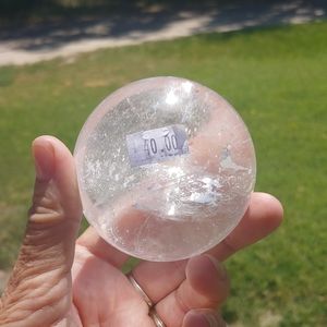 Clear quartz sphere